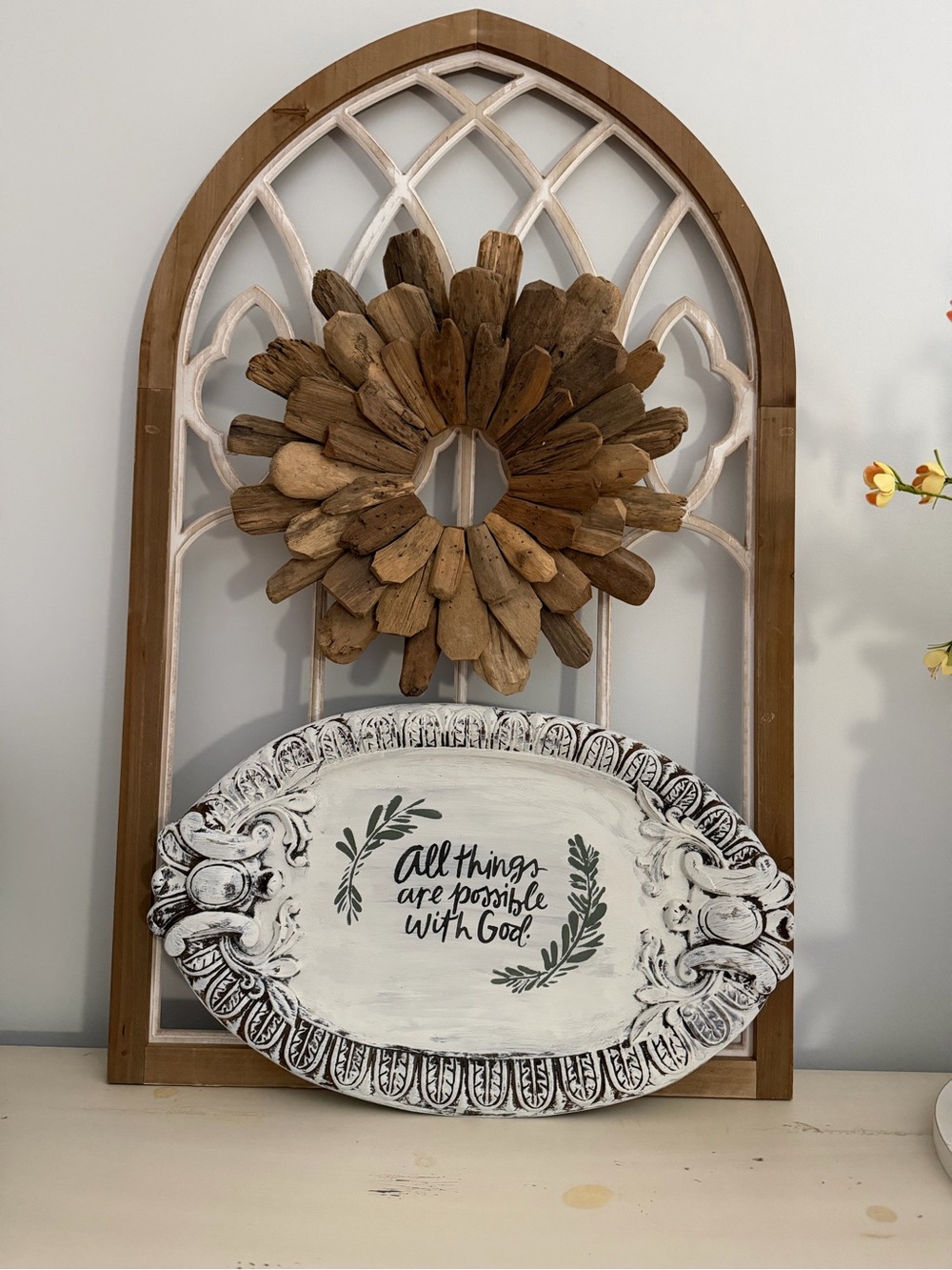 Southern Living Home Shabby Chic Wood Serving Tray